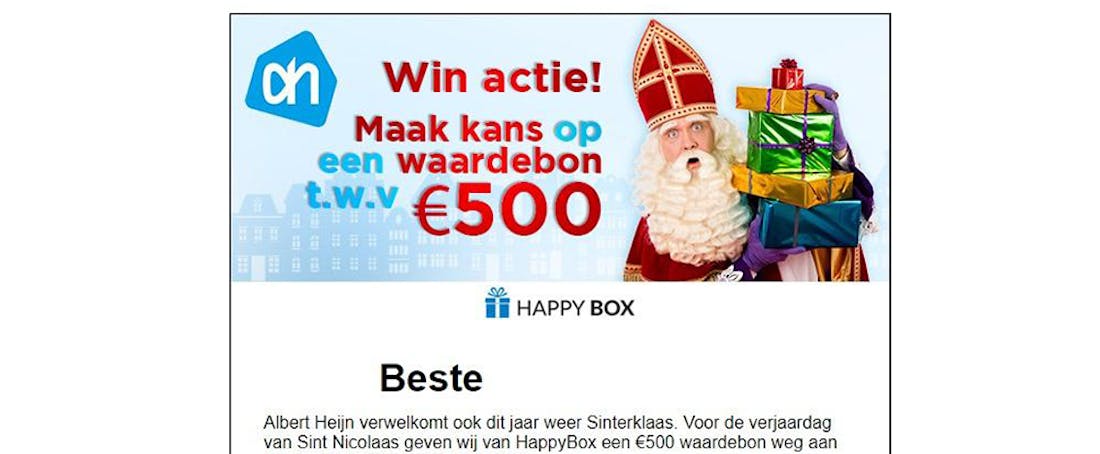 Phishingmail van Sinterklaas in omloop