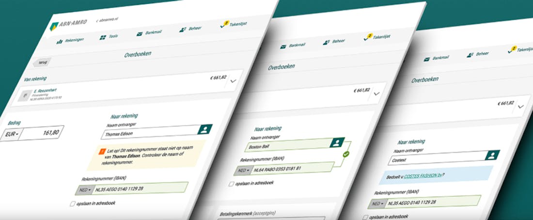 Ook ABN Amro voert IBAN Naam Check in