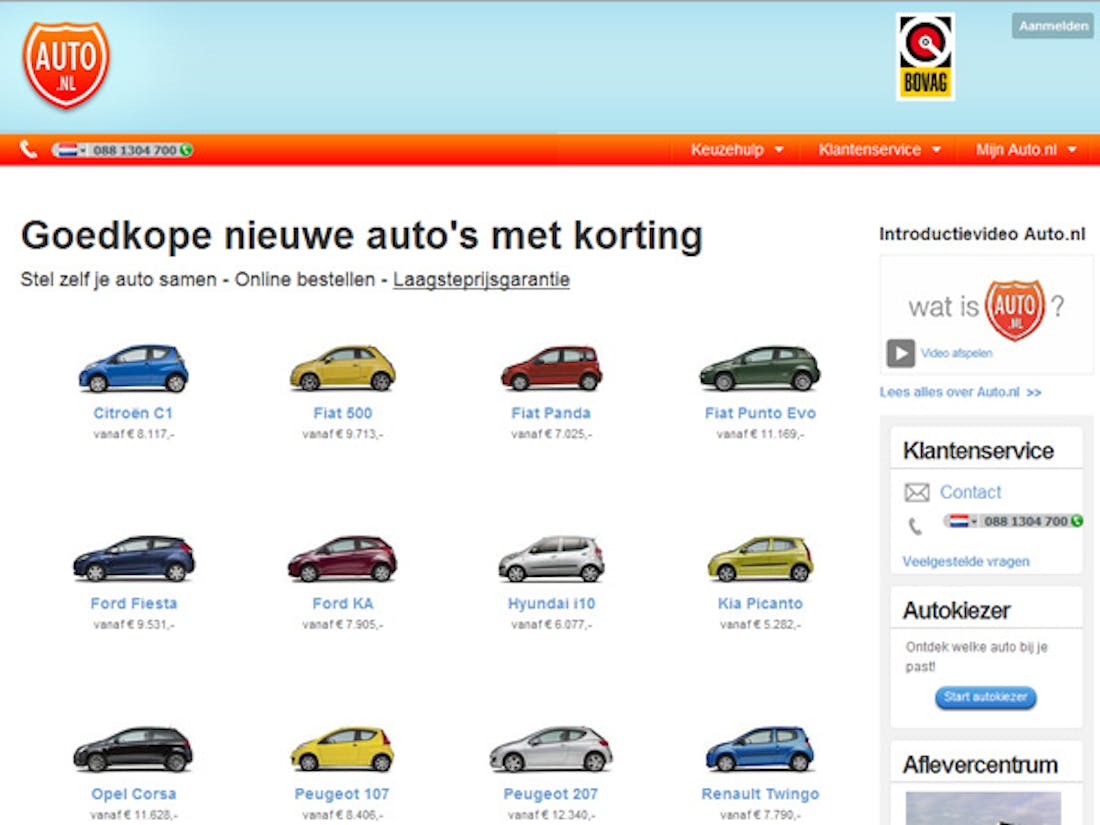 Auto's tegenwoordig ook via webwinkel te koop
