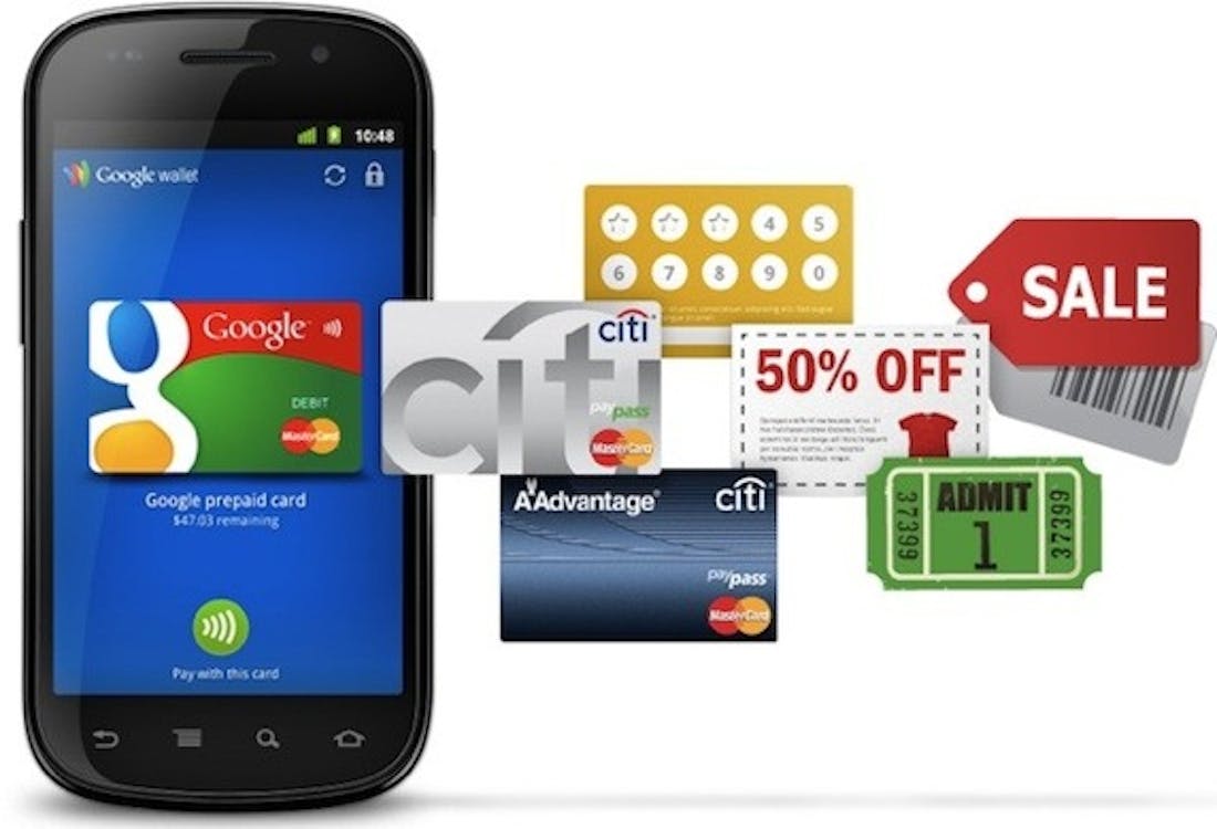 Google toont E-Wallet, betalen met mobiele telefoon