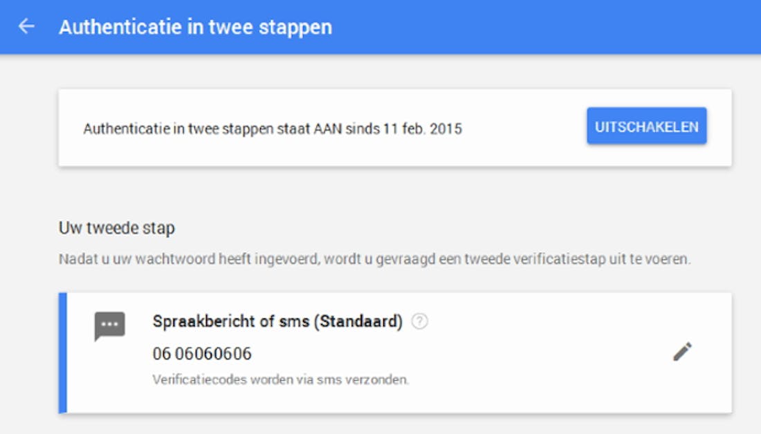 Zo gebruik je Google's tweestapsauthenticatie