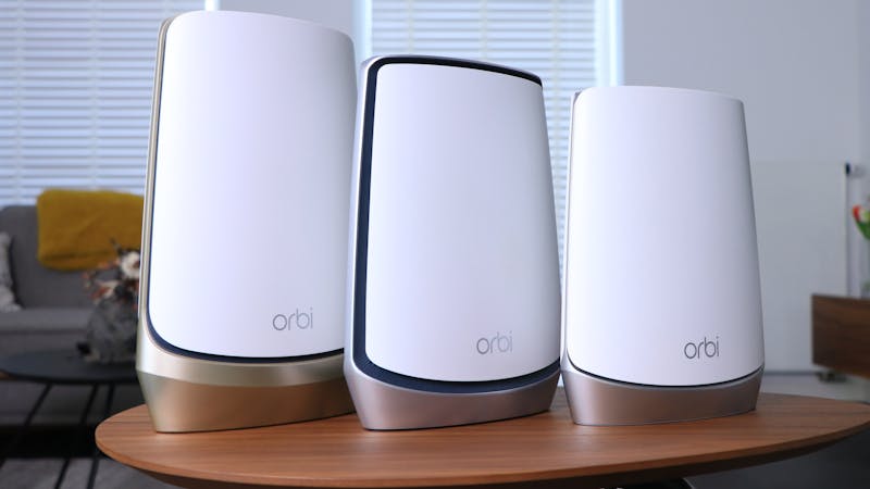 De drie varianten van Netgear Orbi Tri-band wifi-mesh-systemen.