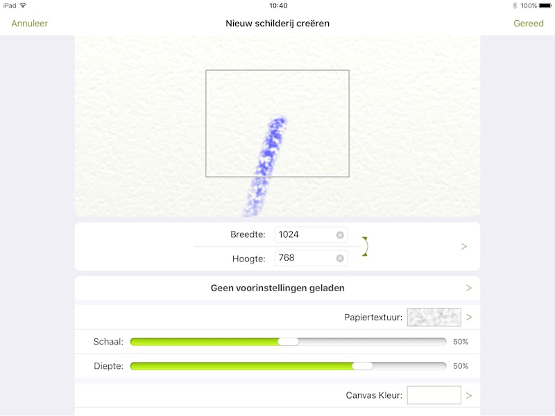 Tip 05 ArtRage zit bomvol virtuele tekenmaterialen.