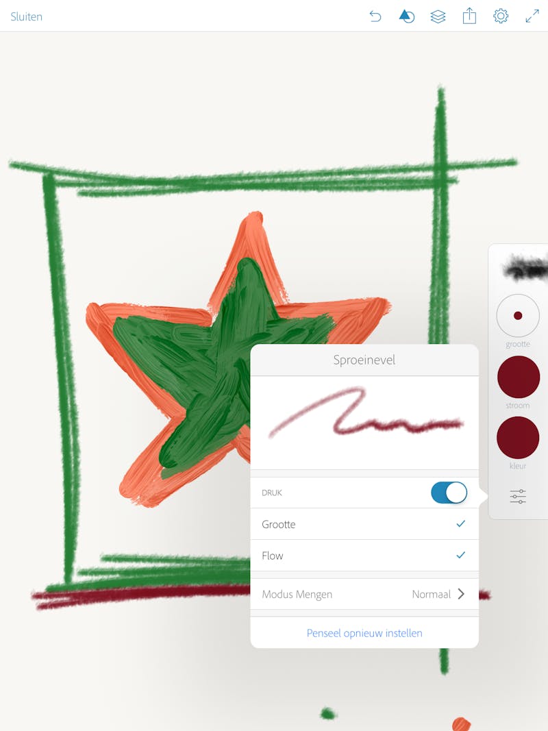 Tip 11 Adobe Photoshop Sketch is laagdrempelig voor beginners maar ook voldoende uitgebreid voor gevorderden.