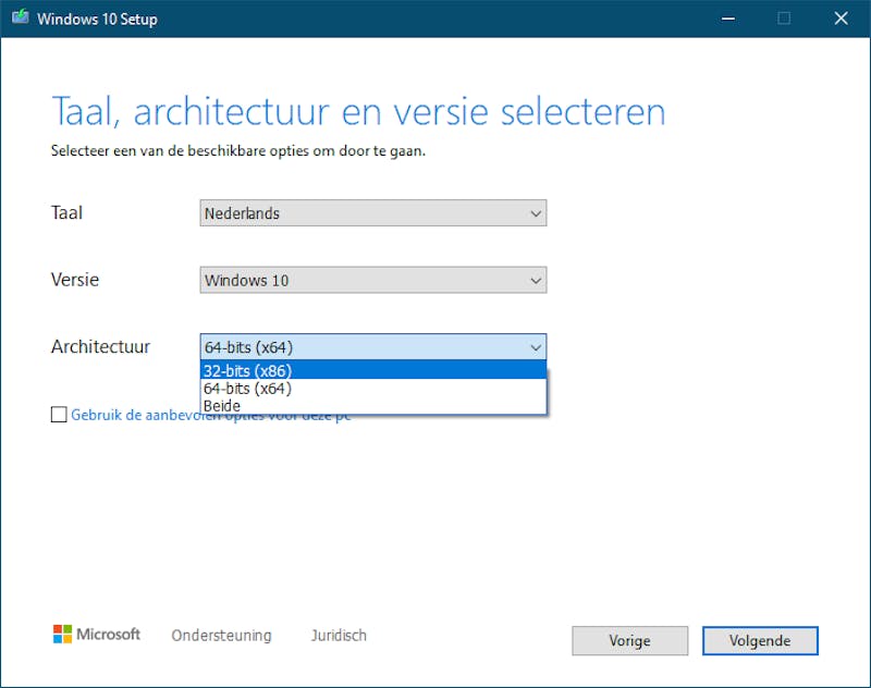 Je kunt ook een Windows-installatiemedium creëren: dat bevat net zo goed een reeks hersteltools.