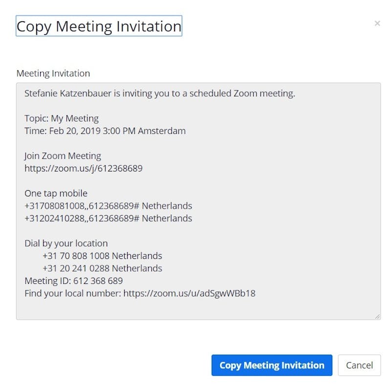 Zoom meeting