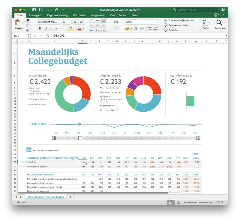 Tip 11 Als je het graag helemaal zelf wilt doen met Excel, dan kunnen de ingebouwde sjablonen handig zijn om je op weg te helpen.