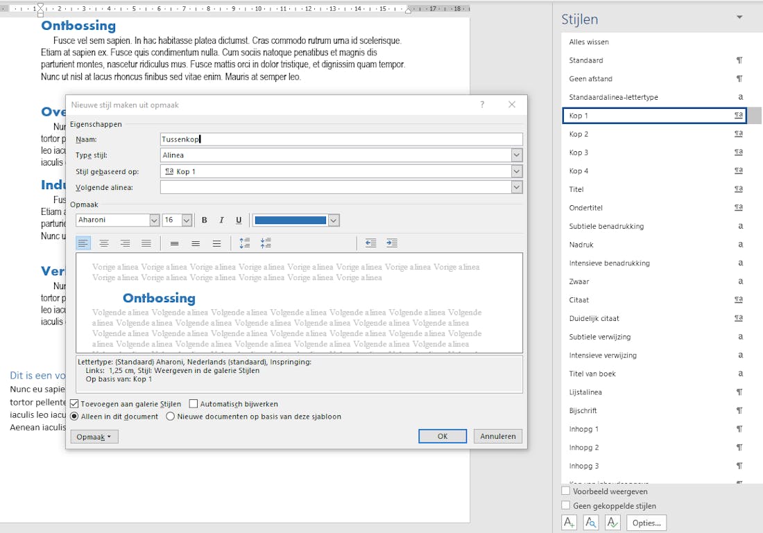 Zo kun je een Word-document opmaken