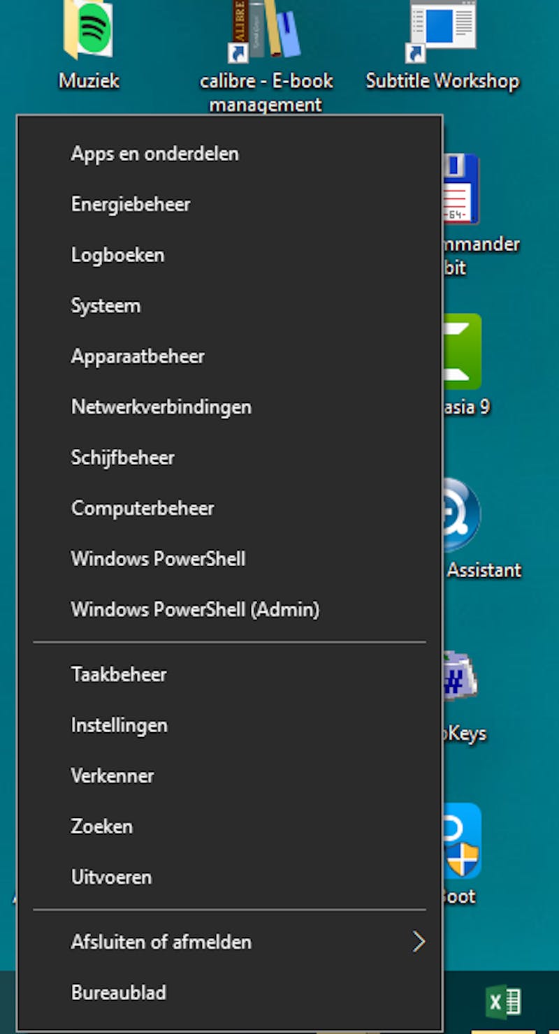 Tip 01 Er schuilt een alternatief startmenu achter je rechtermuisknop.