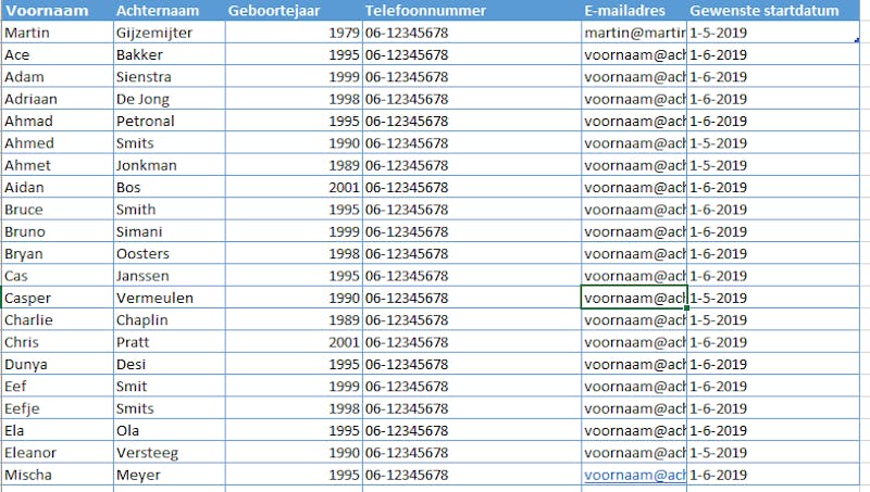 Tip 01 Een Excel-document met veel waarden kan snel leiden tot fouten en overschrijvingen.