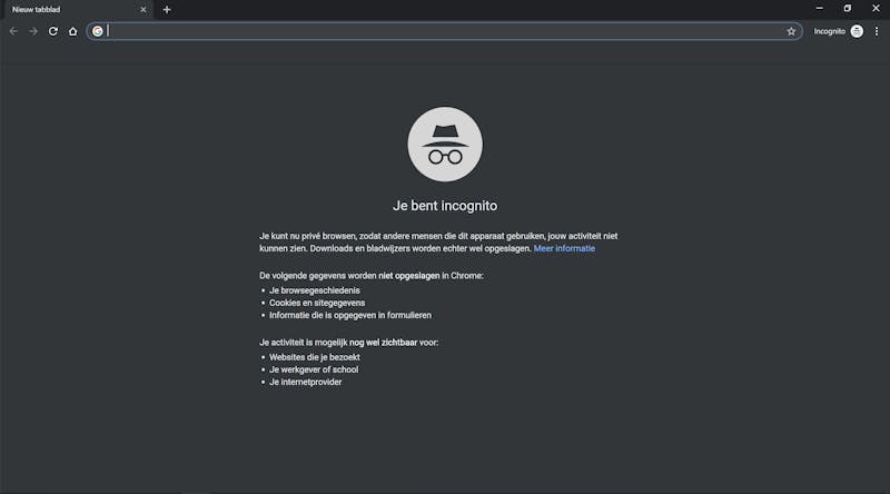 Tip 05 Surf anoniem met de incognito-modus van Chrome.