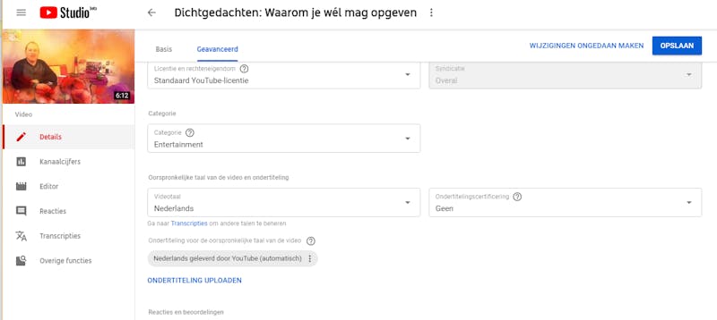 Tip 05 Het zit wat verstopt, maar ondertitelbestanden uploaden via YouTube is niet heel ingewikkeld.