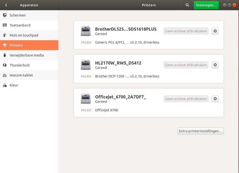 Tip 09 Ubuntu herkent veel printers volautomatisch.