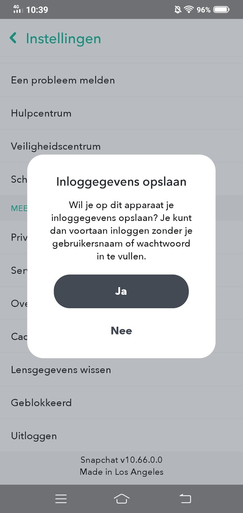 Screenshot van Snapchat verwijderen