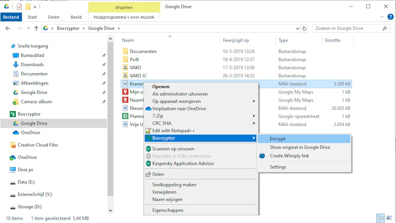 Tip 11 Met een extra tools als Boxcryptor is ook cloudopslag helemaal veilig te maken.