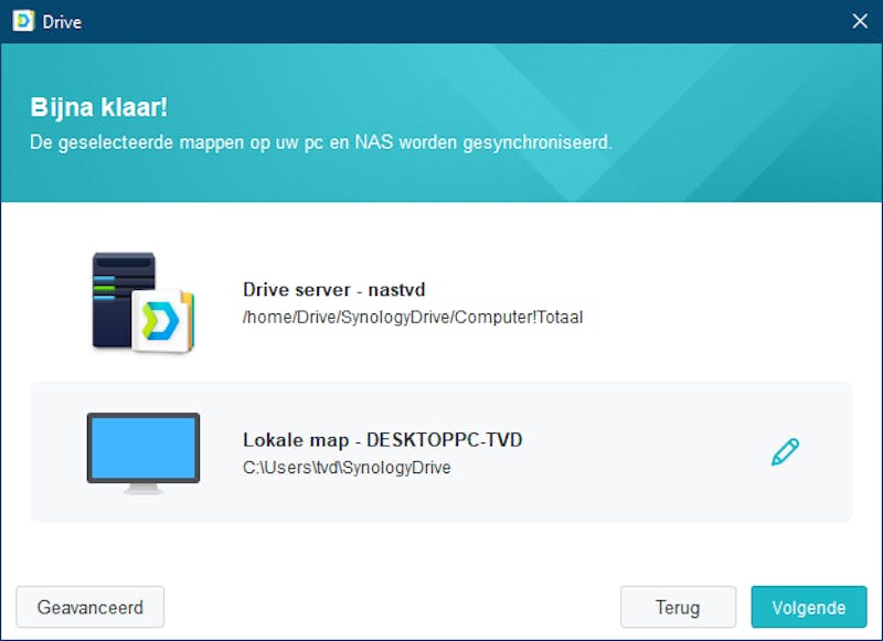 02 Je bepaalt zelf welke mappen en bestanden met elkaar synchroniseren.