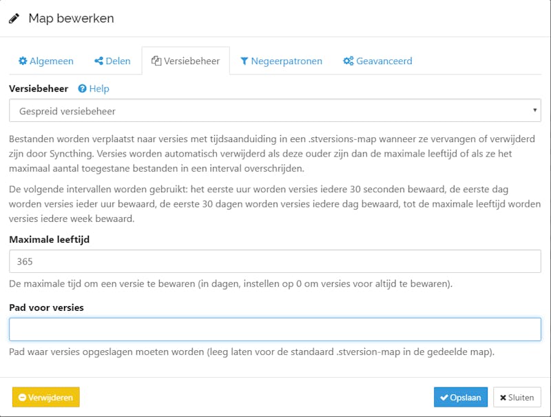 07 Syncthing kan met verschillende types versiebeheer overweg: geen per ongeluk overschreven data meer!