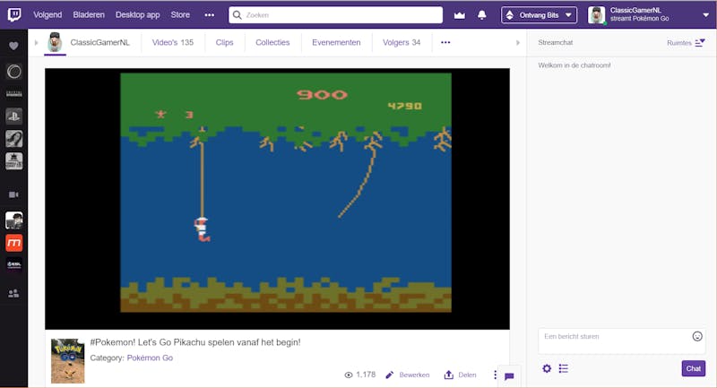 Gameplay kun je direct vanuit de applicatie uitzenden naar je Twitch- of YouTube-kanaal.