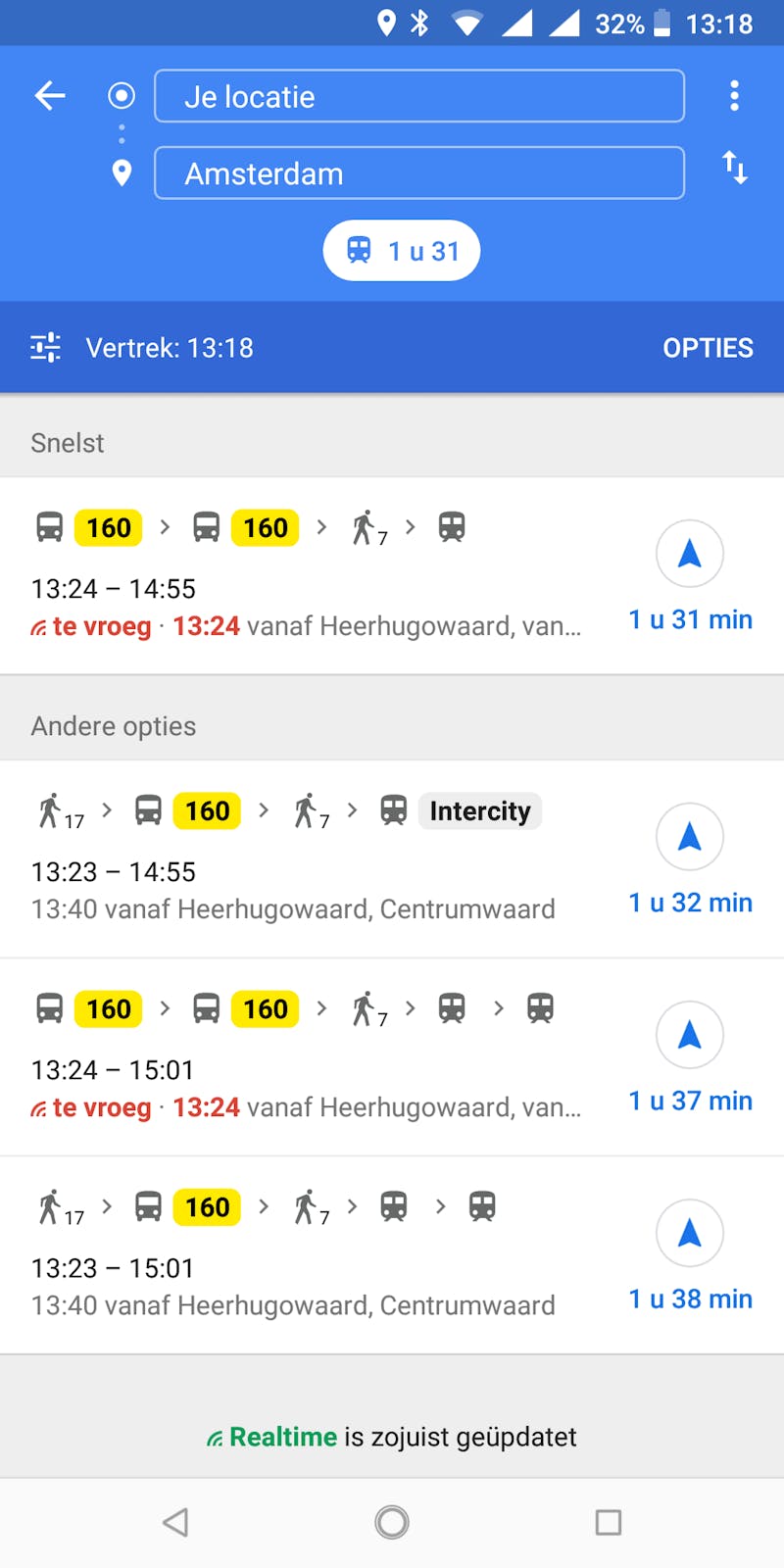 Google Assistent helpt ook met routebeschrijvingen.