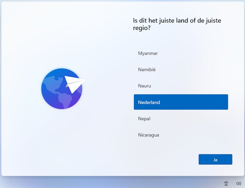 De nieuwe Windows 11-setup bevat grotere lettertypen en knoppen, zodat dit deel ook met een aanraakscherm makkelijker te bedienen is.