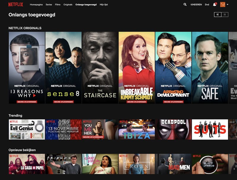 Videostreamingdiensten als Netflix zullen nooit zo’n compleet aanbod krijgen als Spotify.