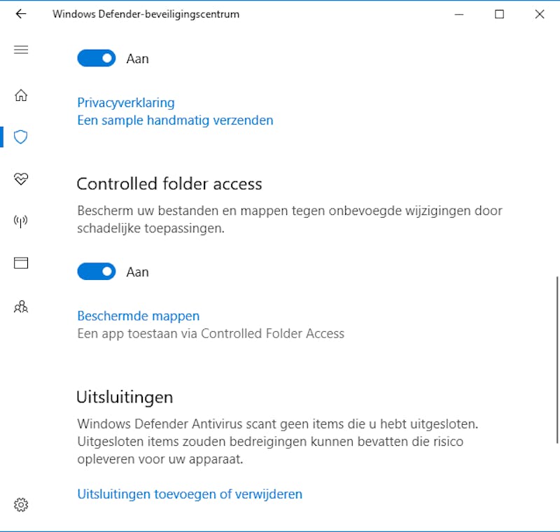 In de nieuwste Windows-editie zit een beveiliging tegen ransomware ingebouwd.