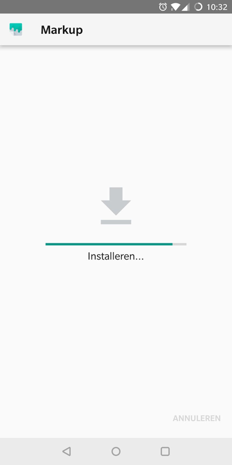 Installeer Markup buiten de Play Store om.