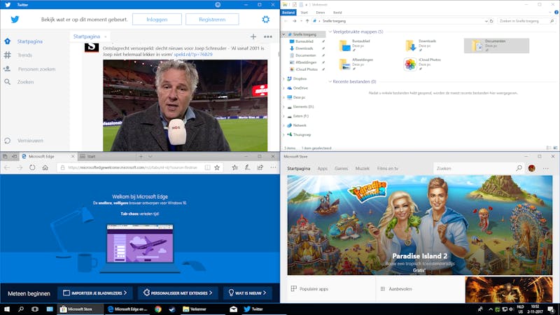 Tip 01 Zo heb je snel meerdere apps naast elkaar in hetzelfde scherm.