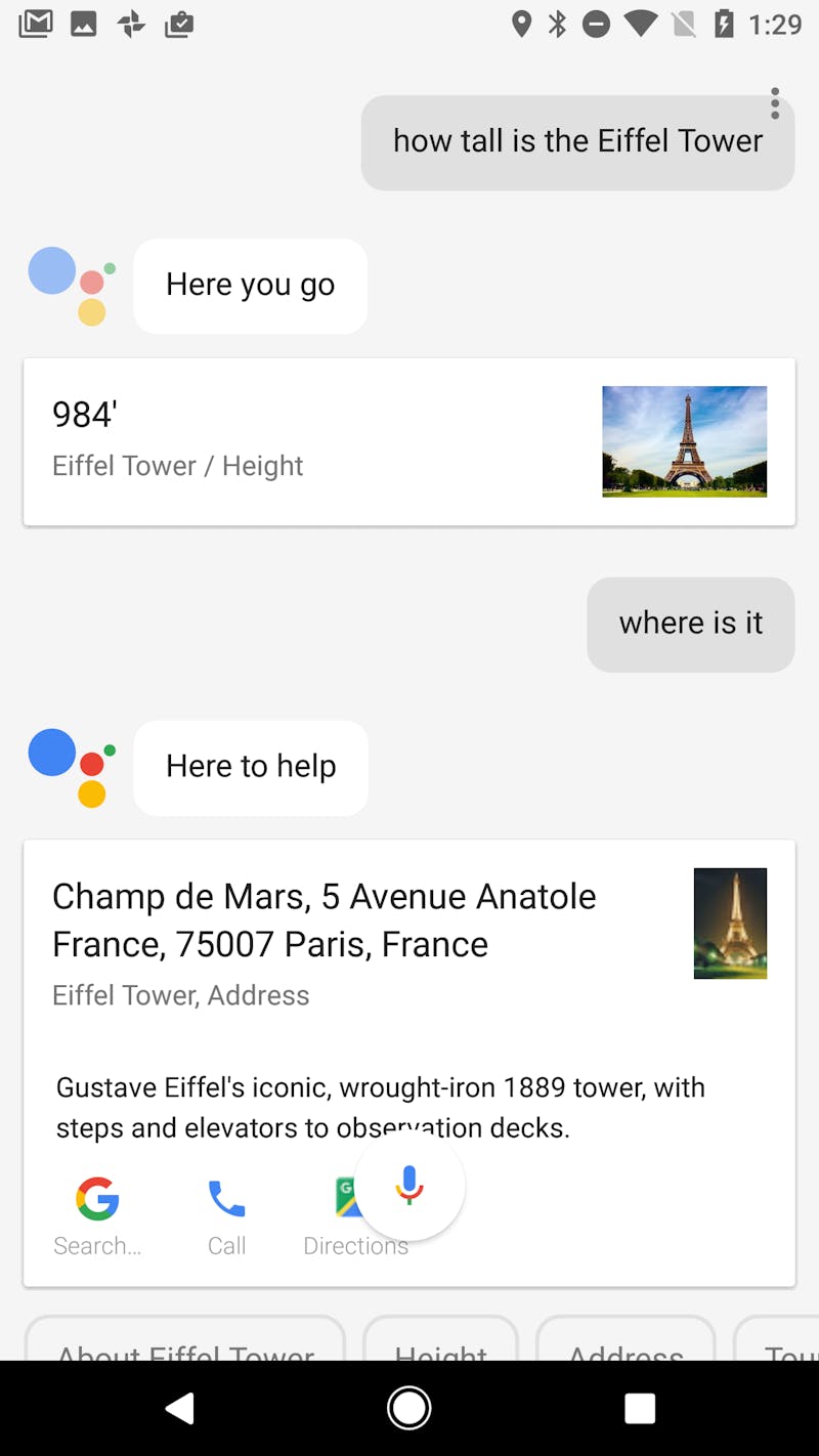 02 Vraag hoe hoog de Eiffeltoren is, en je krijgt een keurig antwoord.