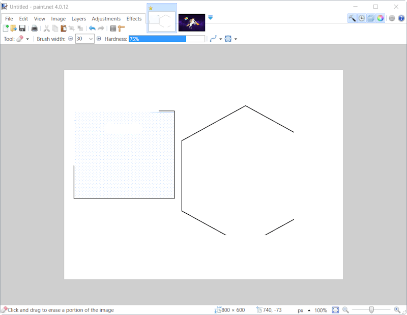 Paint.NET zet alle beschikbare tools direct in beeld en is daardoor erg gebruiksvriendelijk.