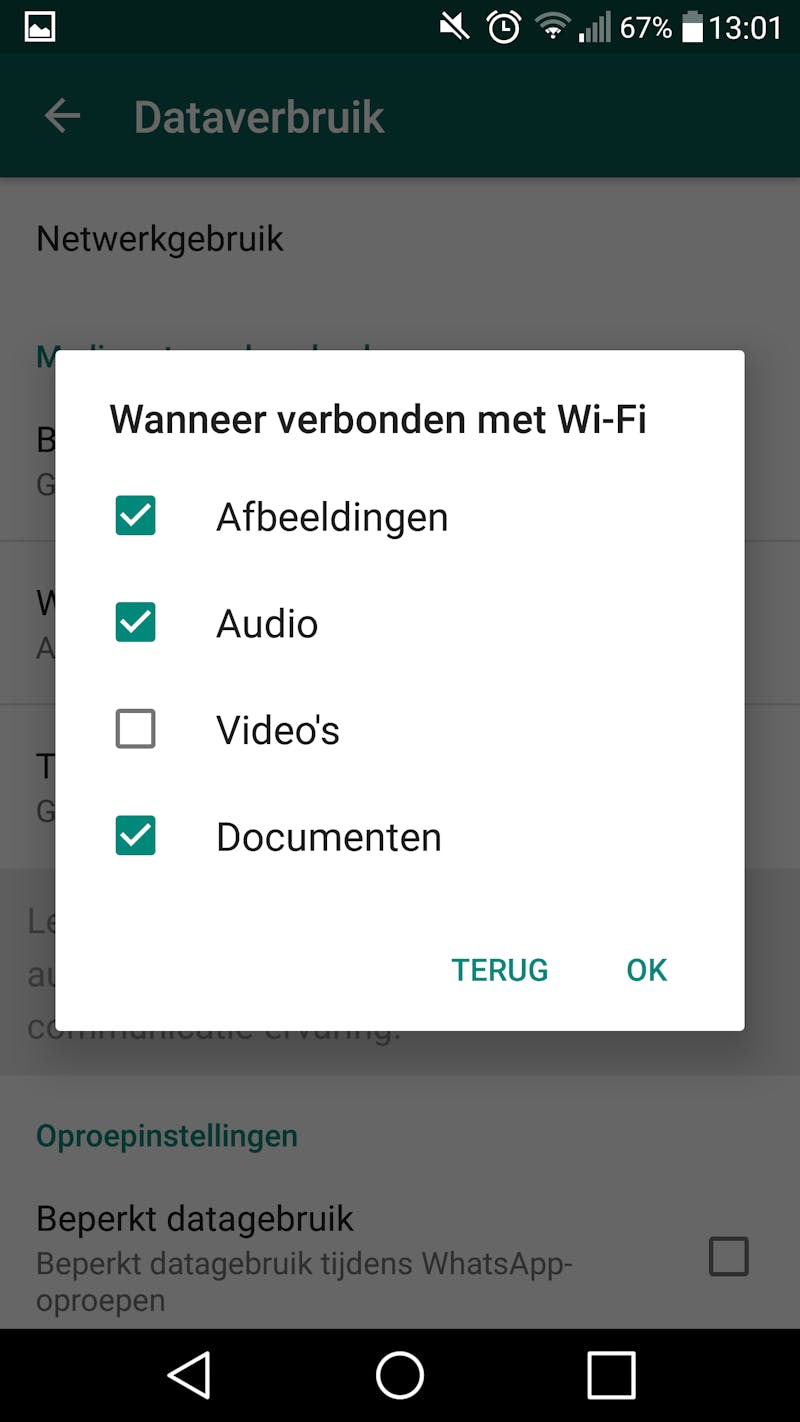 Tip 07 Kies welke media je automatisch wilt downloaden en bij welke verbinding dat mag gebeuren.