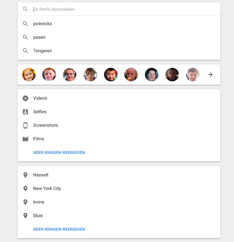 Tip 07 In de browserversie is het zelfs mogelijk om op basis van gezichtsherkenning te zoeken.