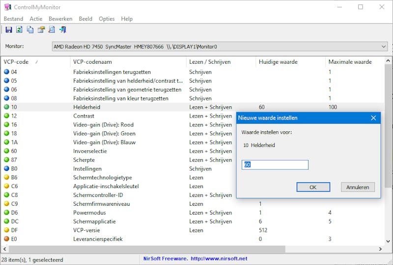 Tip 04 Je kunt verschillende configuraties voor je monitor exporteren en weer importeren.