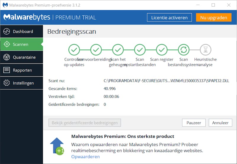 Tip 01 Malwarebytes kan dienen als second opinion tegen malware.