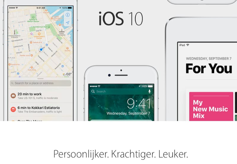 Tip 03 iOS 10 is recent uitgebracht en wordt standaard op alle nieuwe iPhones geïnstalleerd.