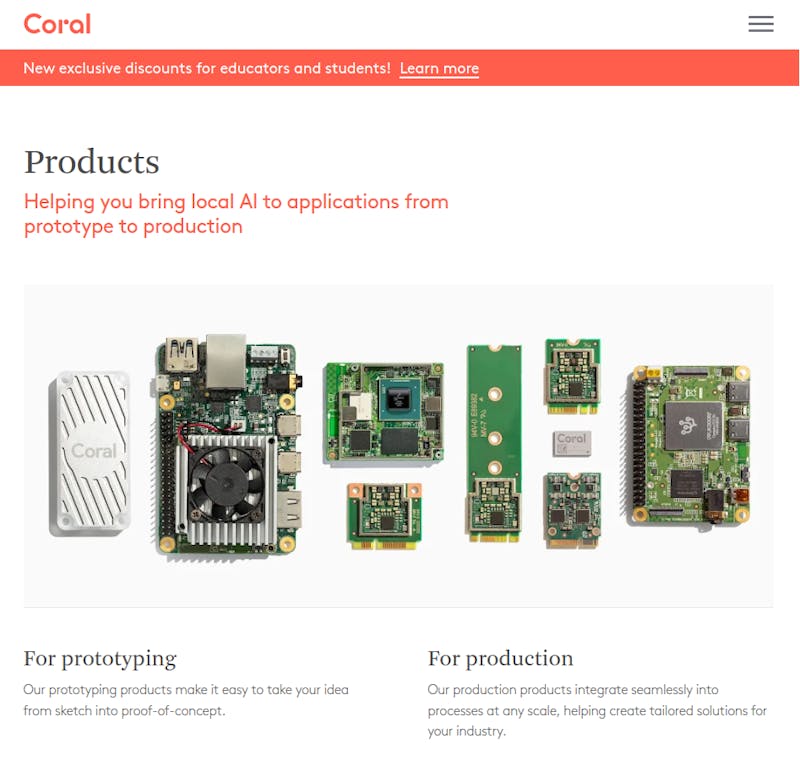 De Coral-productlijn geeft je toegang tot de Edge TPU van Google in je eigen hardware.