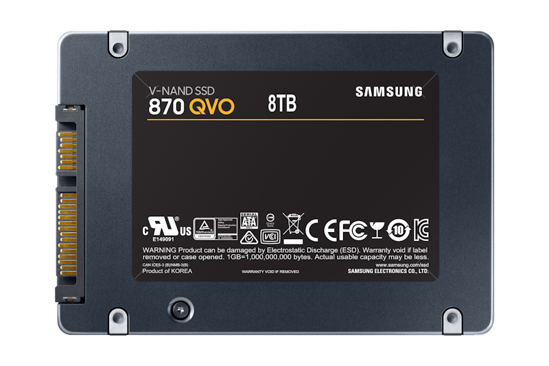 De Samsung 870 QVO is de eerste 8TB-ssd voor consumenten.