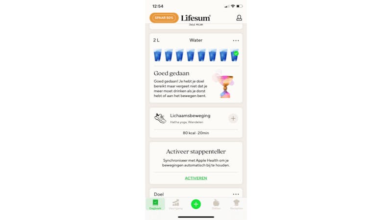 Afvallen met de app Lifesum