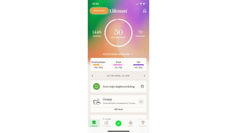 Afvallen met de app Lifesum