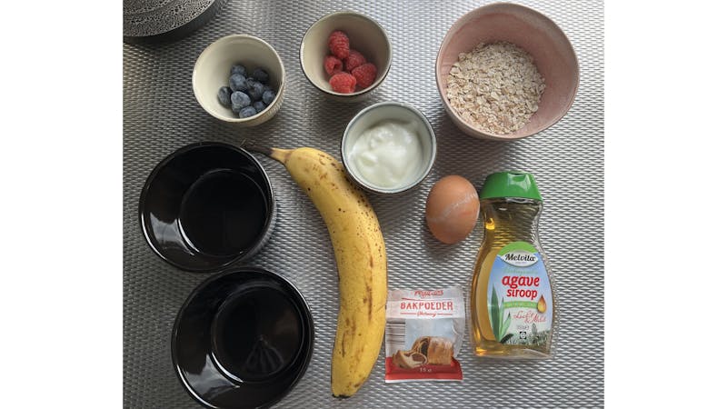 Gezonde ingrediënten voor cakejes