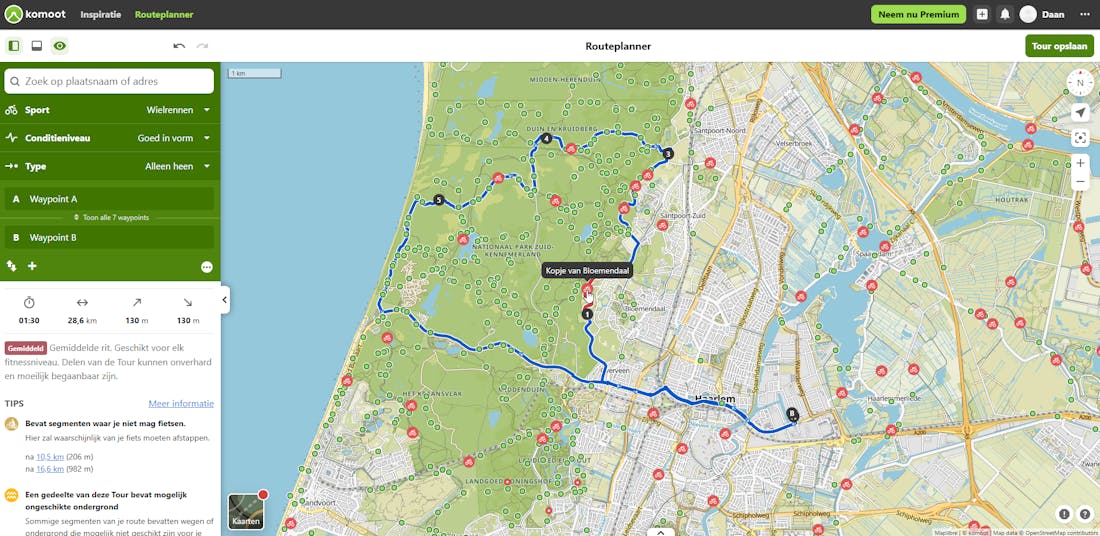 Fietsroutes plannen met Komoot (en andere apps)