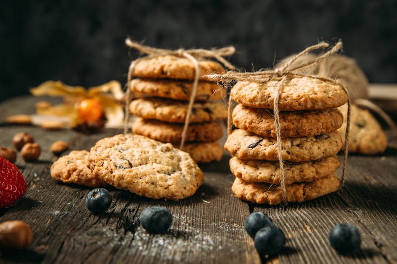 Havermoutkoekjes en bessen