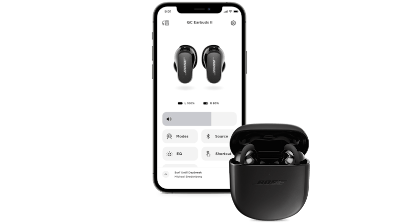 De QC Earbuds II bedien je via de Bose-app