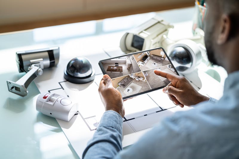 Alarmsysteem bekijken op tablet