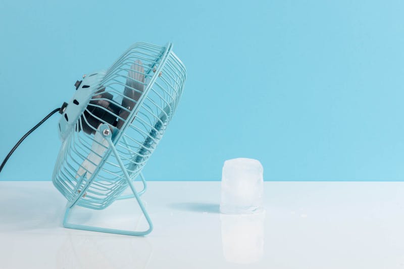 Ventilator met ijs