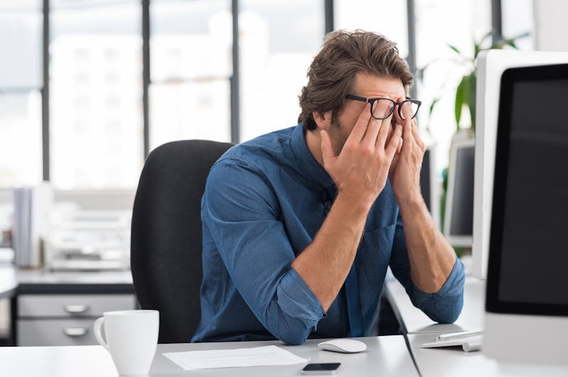 Man zit er helemaal doorheen achter de pc