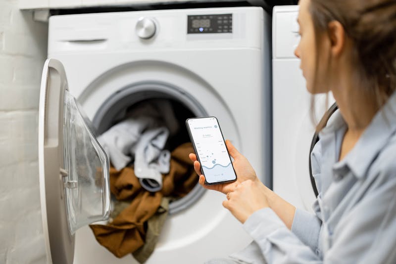 wasmachine bedienen met app