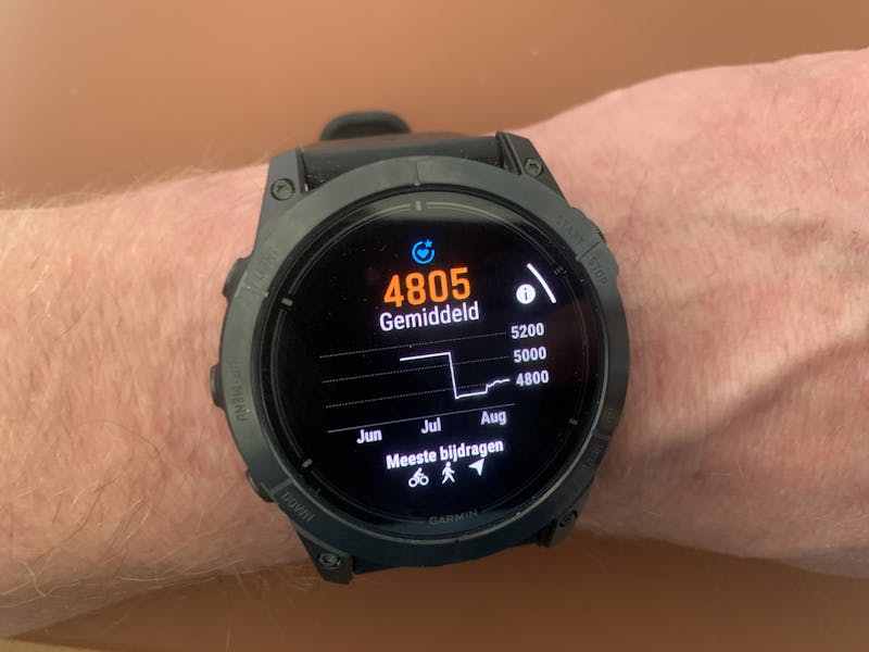 De nieuwe Endurance-score op het Amoled-scherm van de Garmin Epix Pro