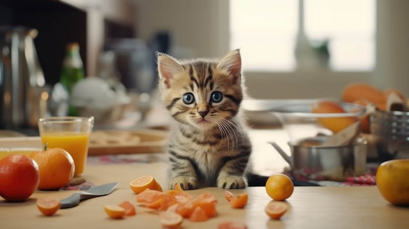 Kitten in keuken