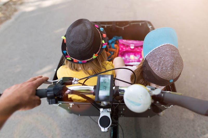 Kinderen in bakfiets